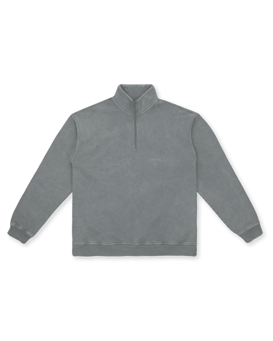 cold gray zipper sweater