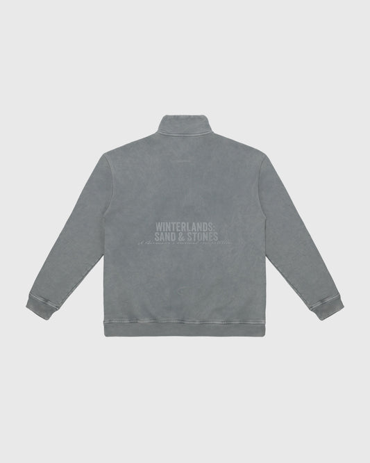 cold gray zipper sweater