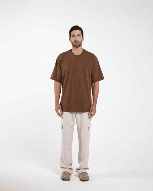 b signature brown t-shirt