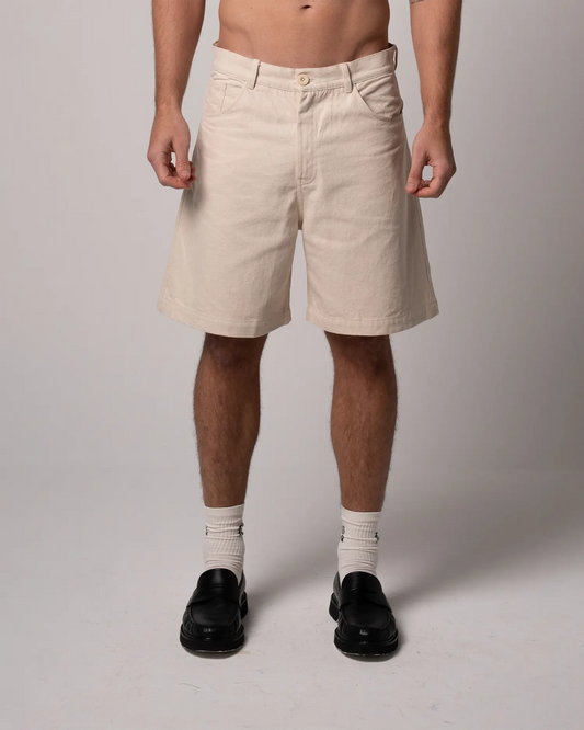 native cream denim short