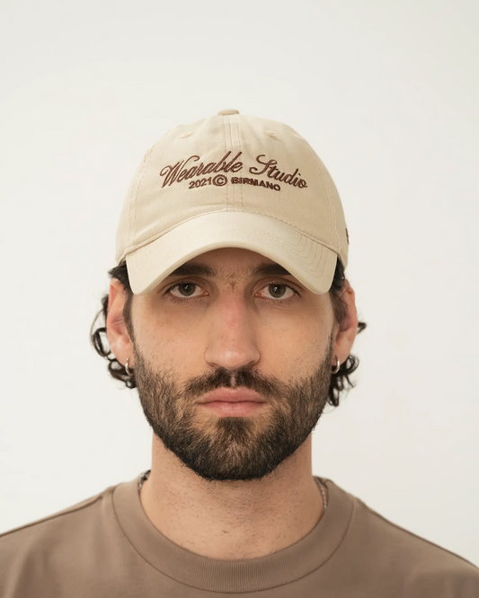 wearable beige cap