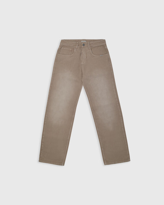 b04 beige washed regular jean