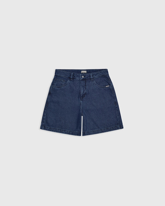 native denim stripe short
